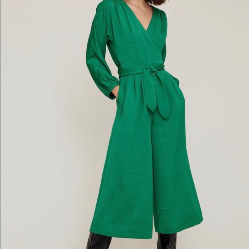 No.6 Romy Jumpsuit in Emerald Cupro